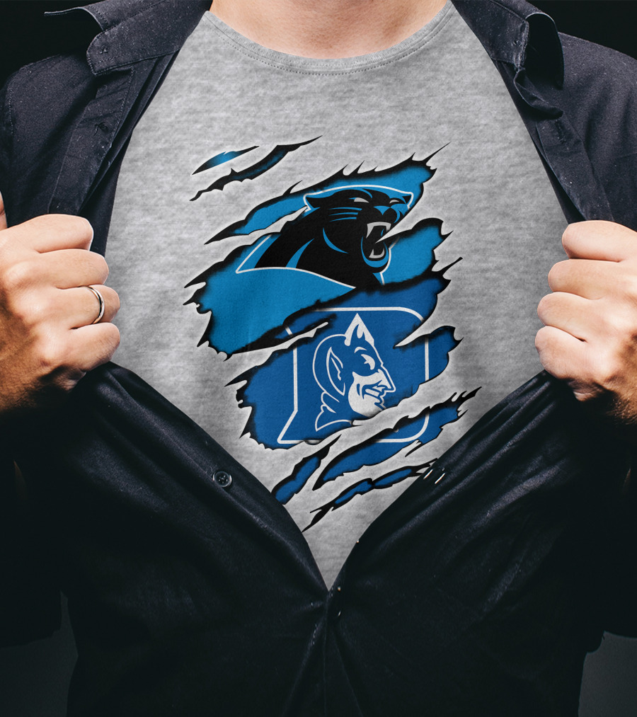Panthers Duke Blue Devil Logo Fusion T-Shirt