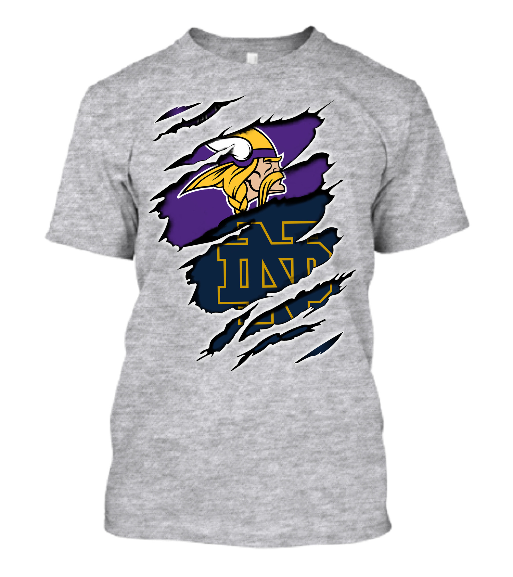 Minnesota Vikings Notre Dame Fighting Irish Collaboration T-Shirt