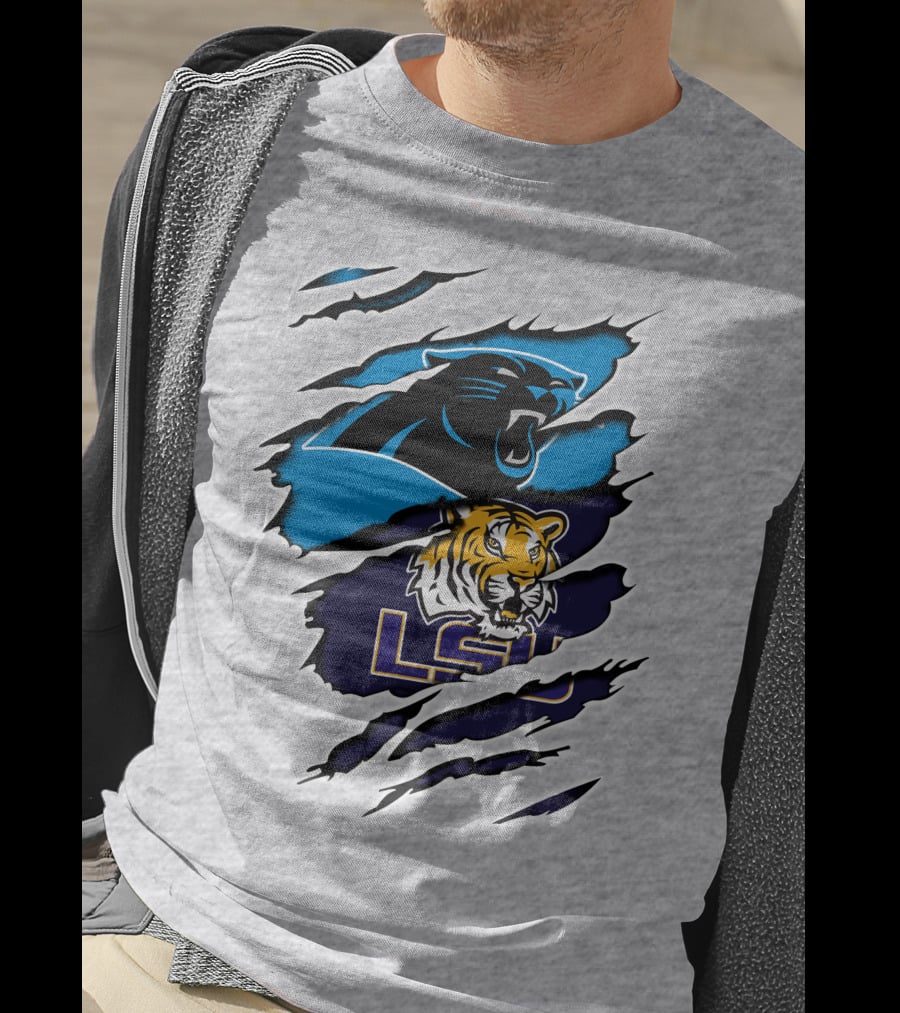 Carolina Panthers LSU Tigers Crossover T-Shirt