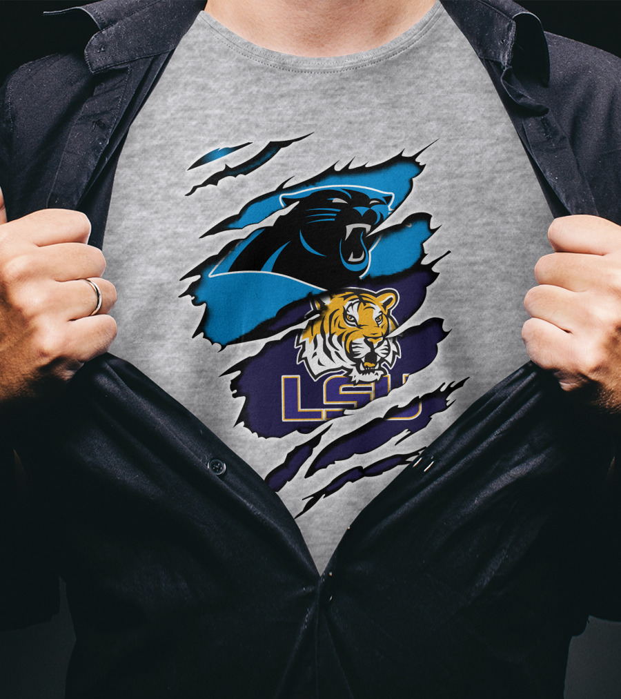Carolina Panthers LSU Tigers Crossover T-Shirt