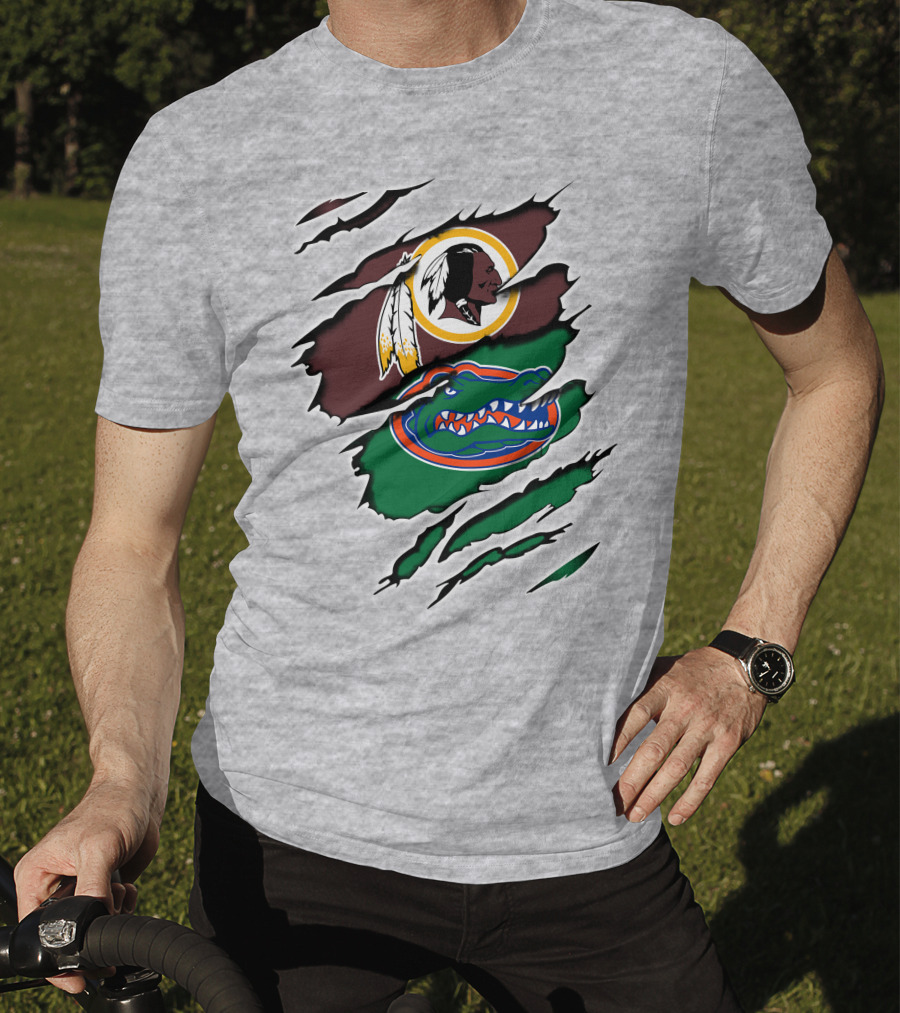 Washington Football Team Florida Gators Logo Mashup T-Shirt