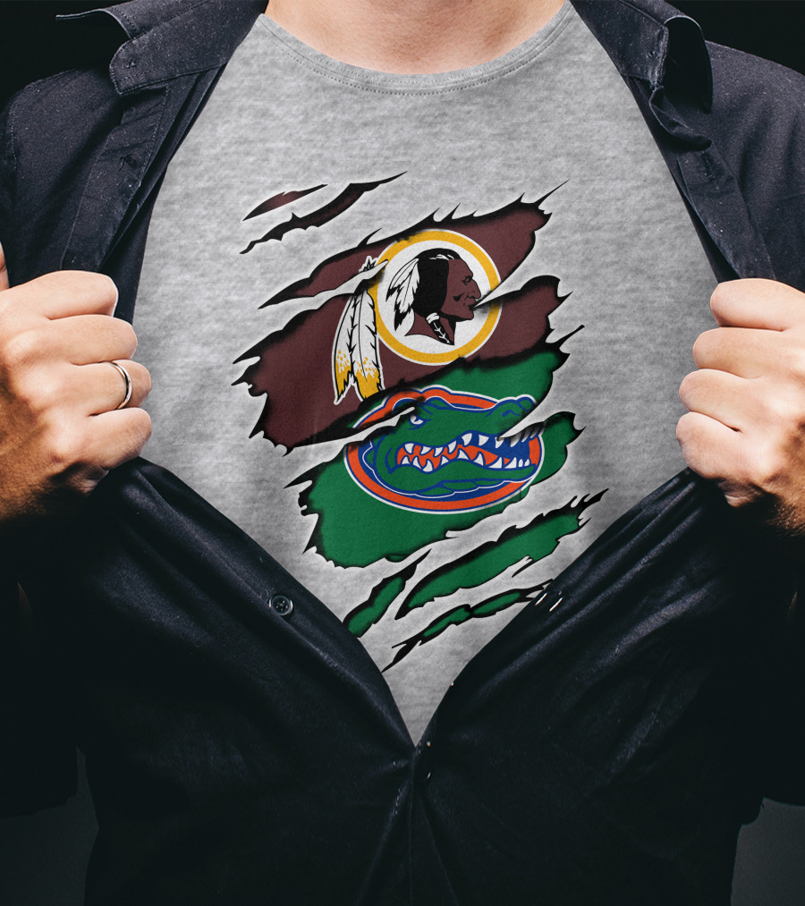 Washington Football Team Florida Gators Logo Mashup T-Shirt