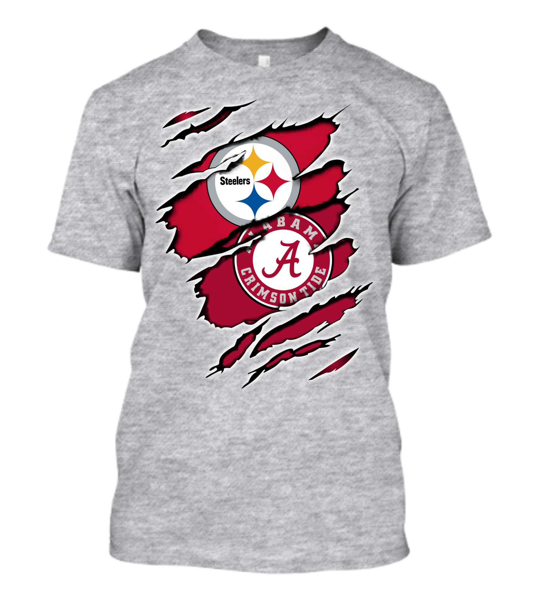Steelers Alabama Crimson Tide Fan Logo Collaboration T-Shirt