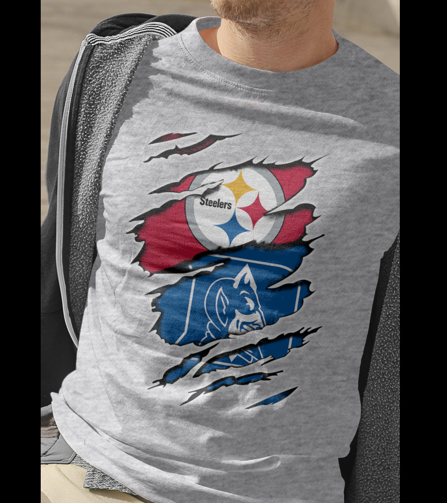 Steelers Duke Blue Devil Ripped Fusion T-Shirt