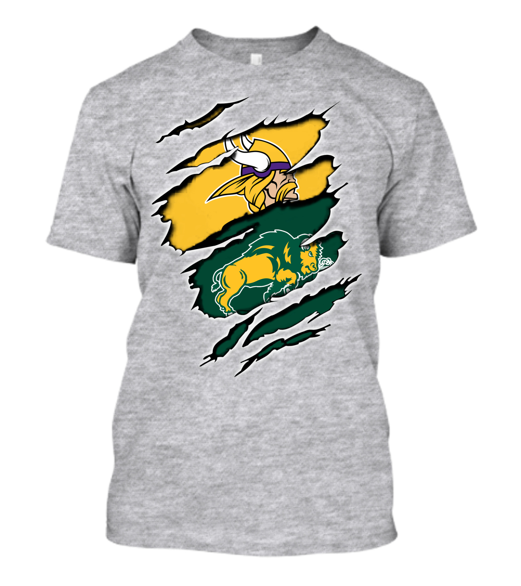 Minnesota Vikings North Dakota State Bison Claw Marks T-Shirt