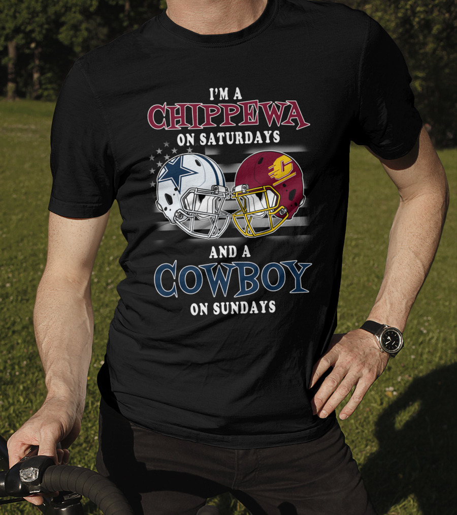 I'm A Chippewa On Saturdays And A Cowboy On Sundays T-Shirt