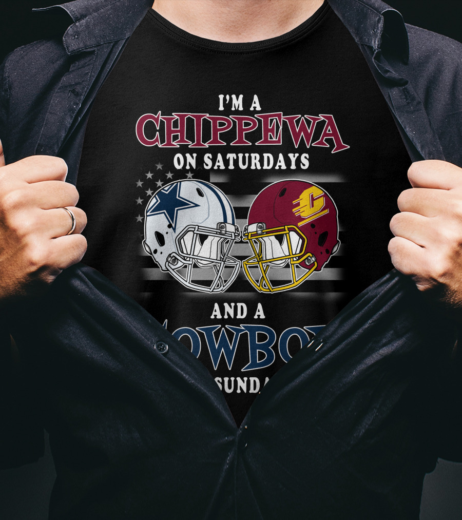 I'm A Chippewa On Saturdays And A Cowboy On Sundays T-Shirt