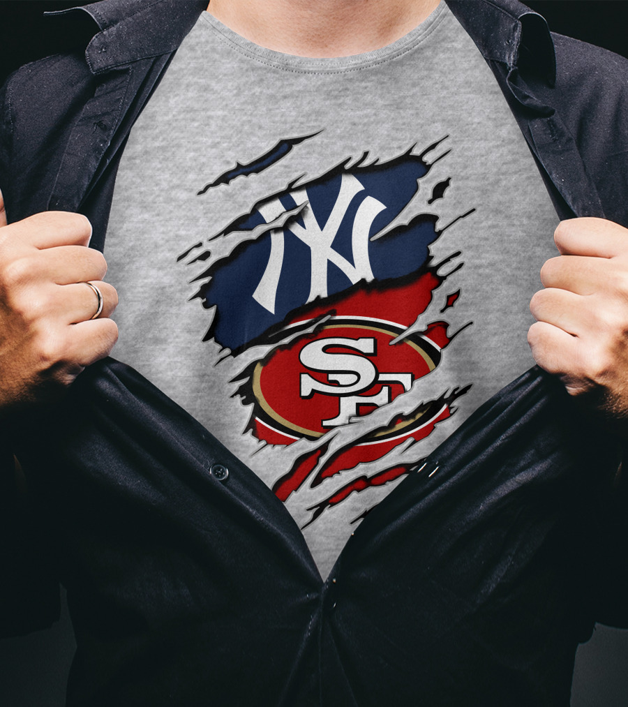 49ers Yankees Logo Mashup T-Shirt
