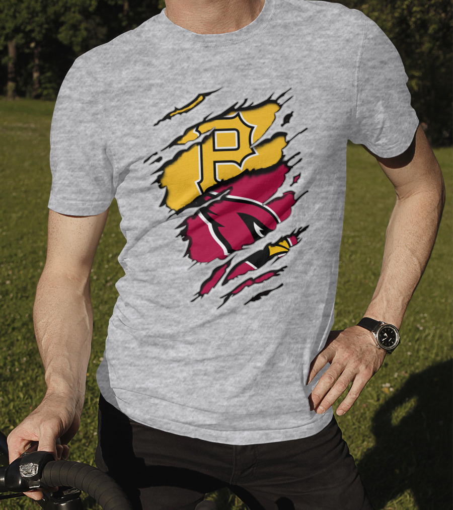 Cardinals And Pirates Logo Mashup T-Shirt