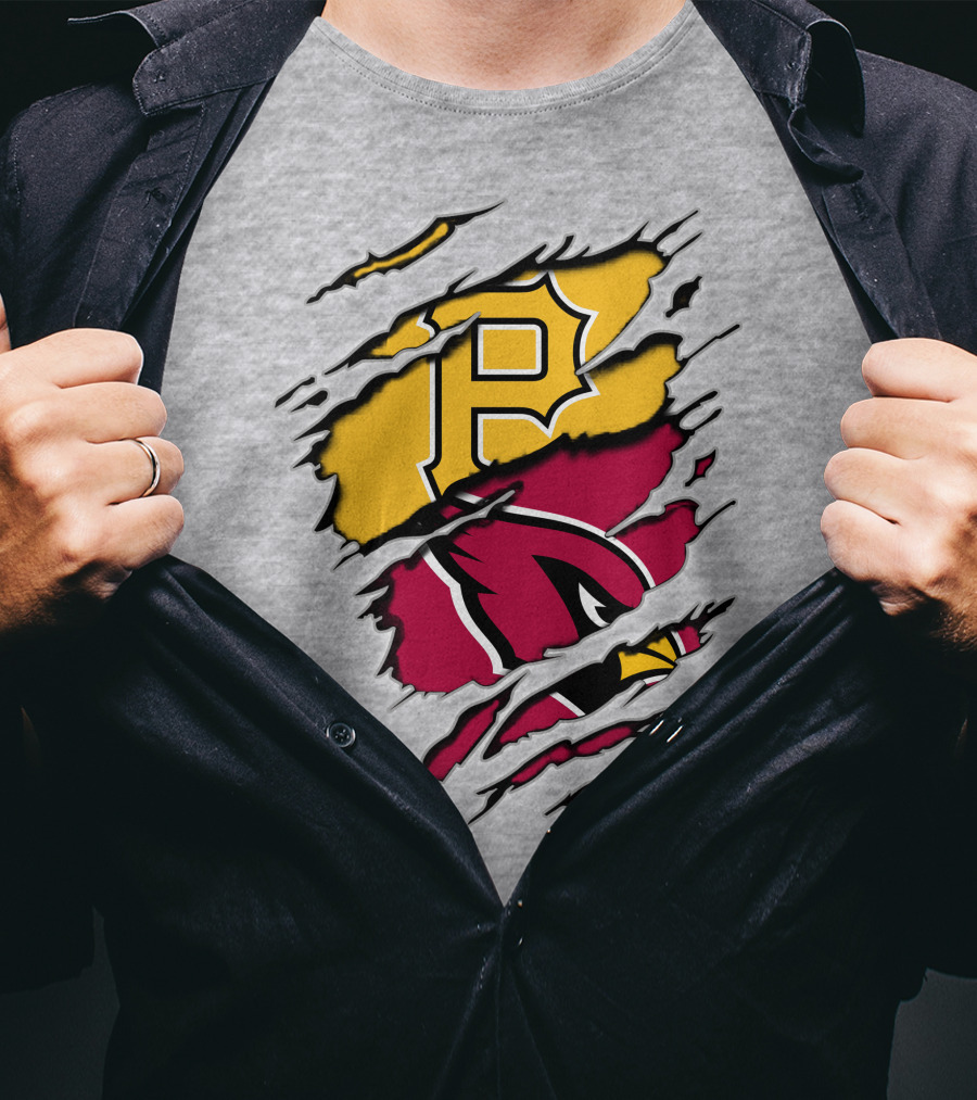 Cardinals And Pirates Logo Mashup T-Shirt