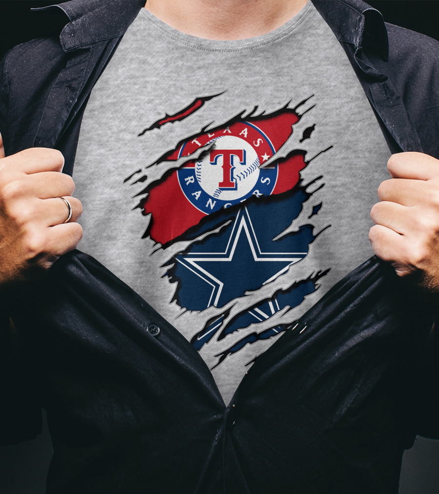 Texas Rangers And Dallas Cowboys Mashup T-Shirt