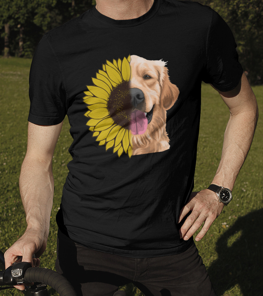 Golden Retriever Sunflower Fusion T-Shirt