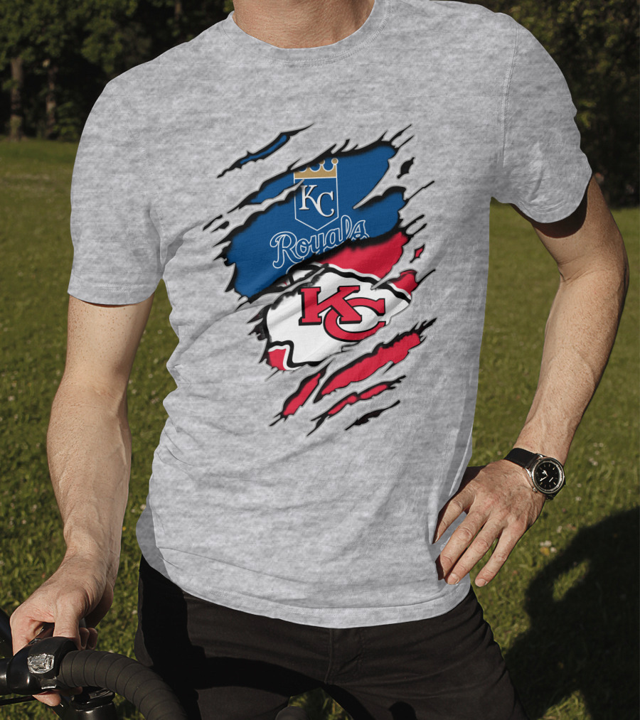Kc Royals Chiefs Logo Fusion T-Shirt