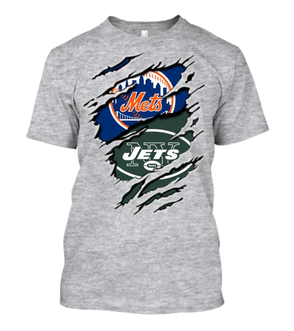 New York Mets Jets Crossover Logo T-Shirt