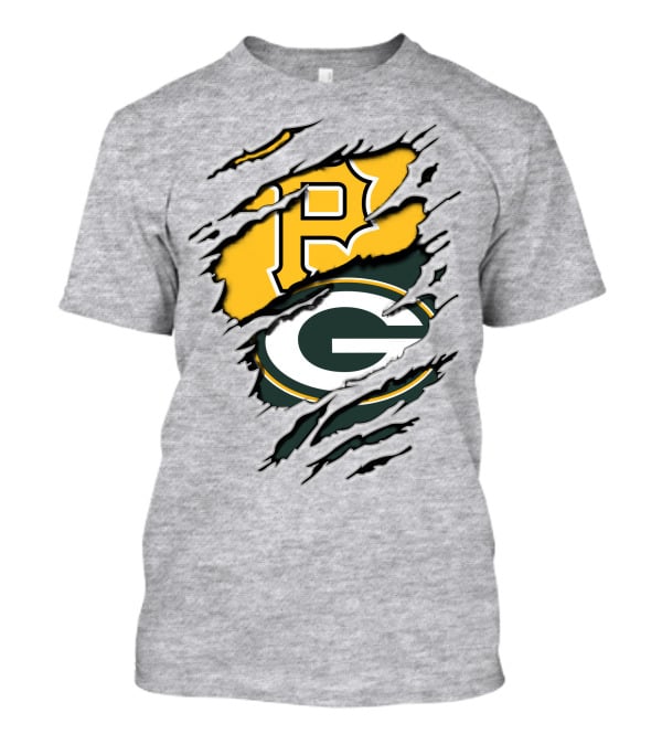 Pirates And Packers Dual Logo Mashup T-Shirt