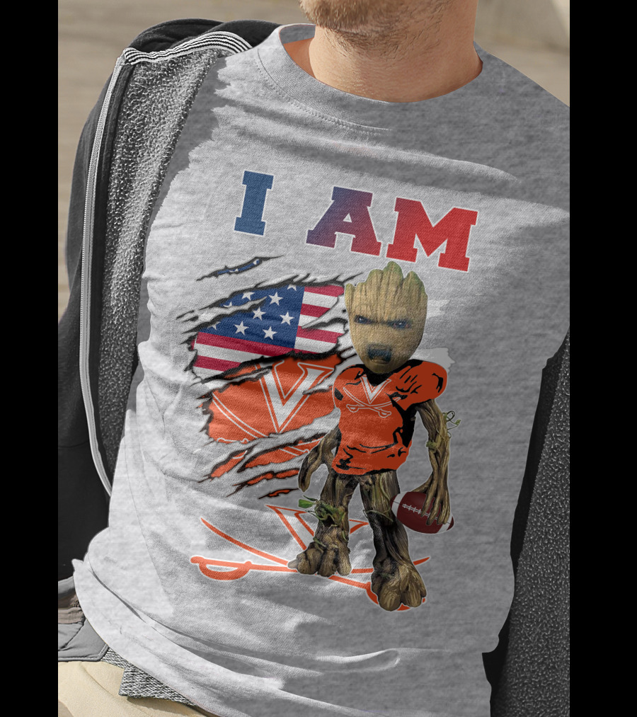I Am American Football Cavaliers Virginia Groot T-Shirt