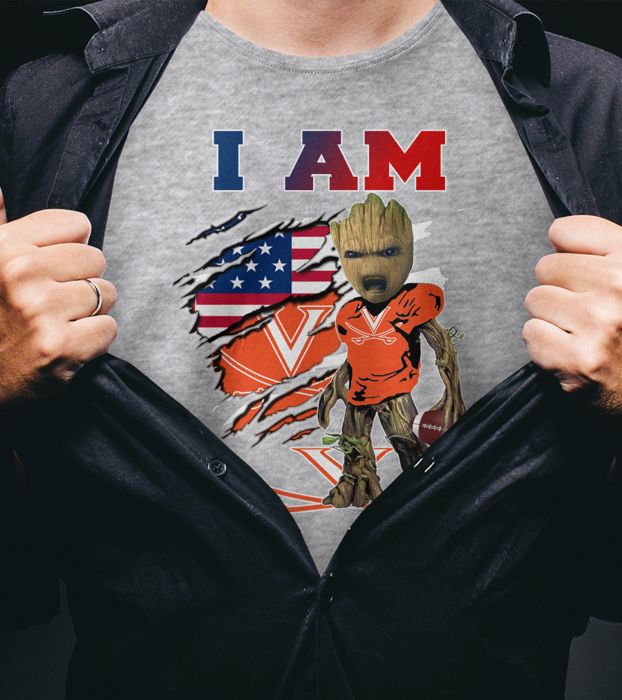 I Am American Football Cavaliers Virginia Groot T-Shirt