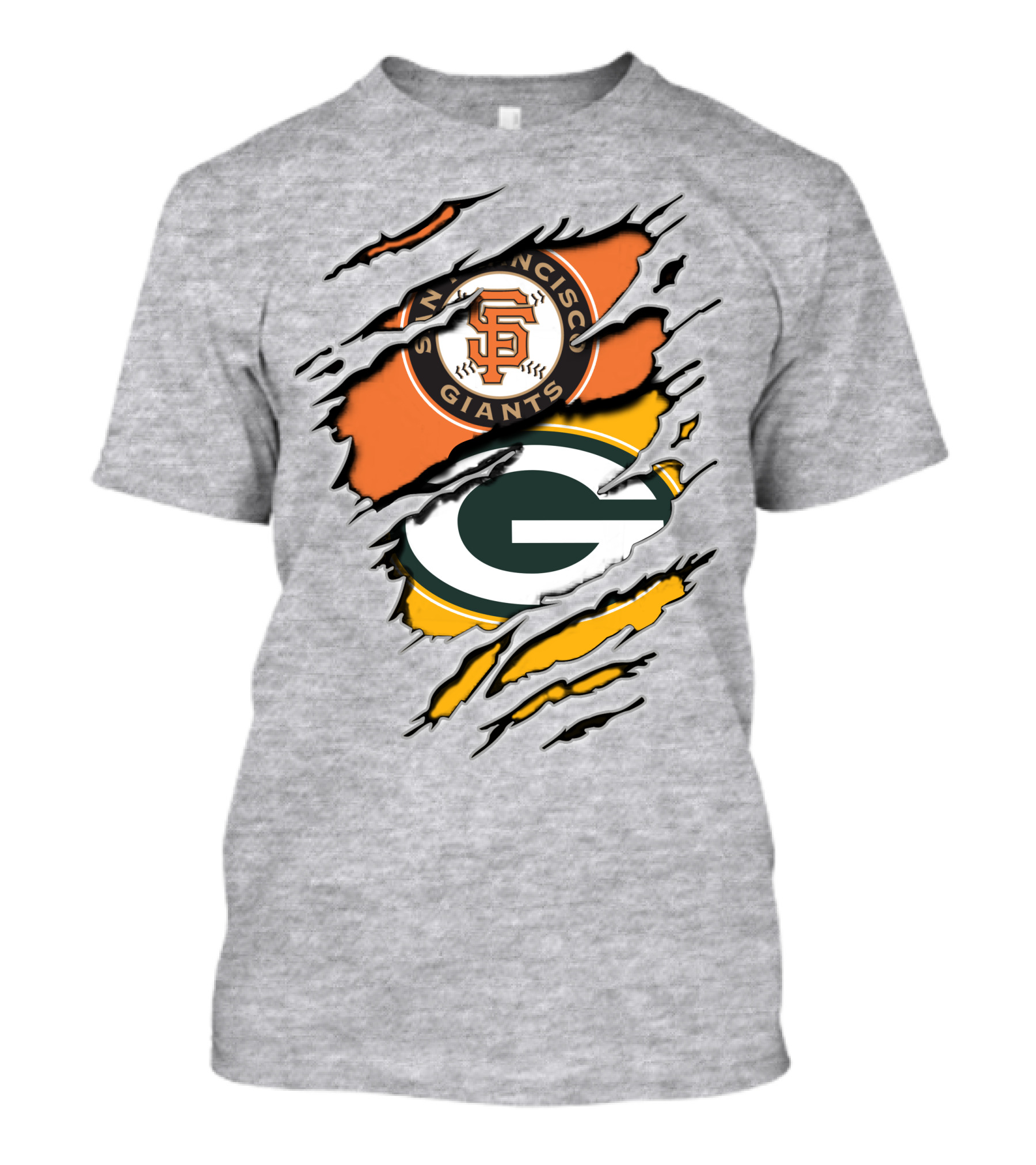 San Francisco Giants And Green Bay Packers Combined T-Shirt