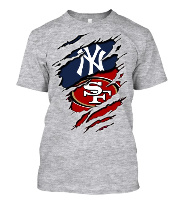 49ers Sf Yankees Ny Sports Fusion T-Shirt