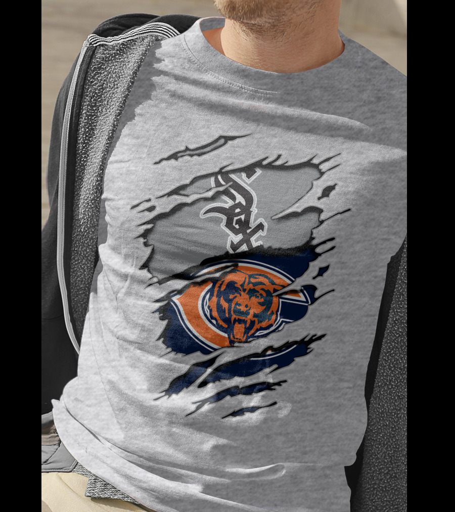 Chicago Bears And Chicago White Sox Fusion T-Shirt