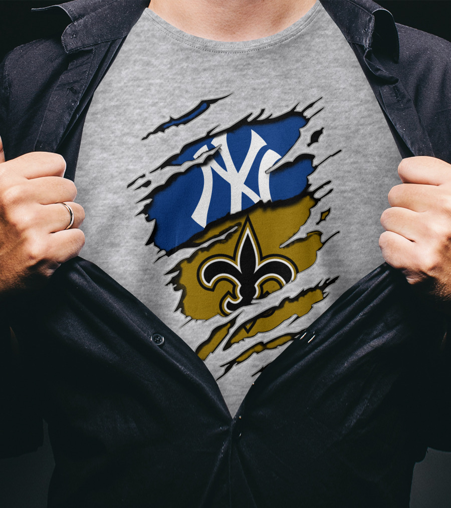 New York Yankees New Orleans Saints Dual T-Shirt