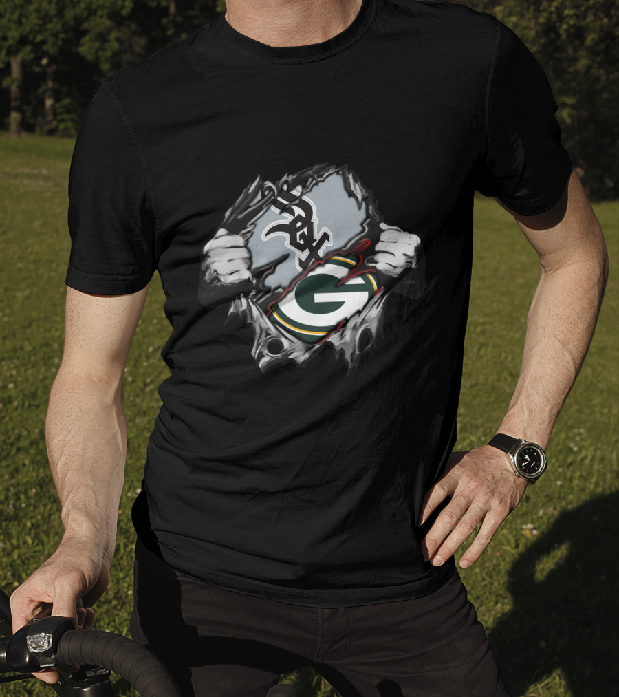Whitesox Packers Tear-Away Logo Fusion T-Shirt
