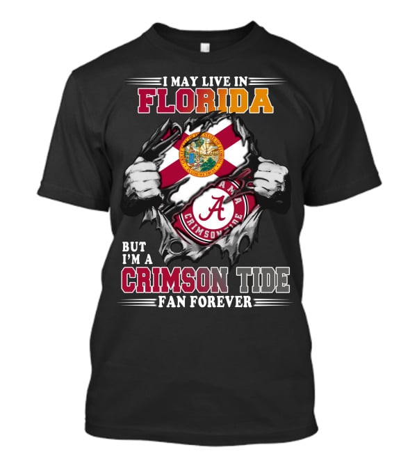Florida Residency Crimson Tide Fan Forever Alabama Football Loyalty T-Shirt