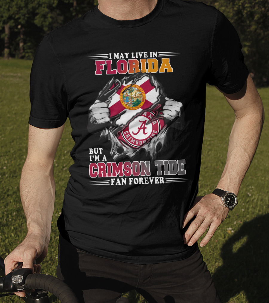 Florida Residency Crimson Tide Fan Forever Alabama Football Loyalty T-Shirt