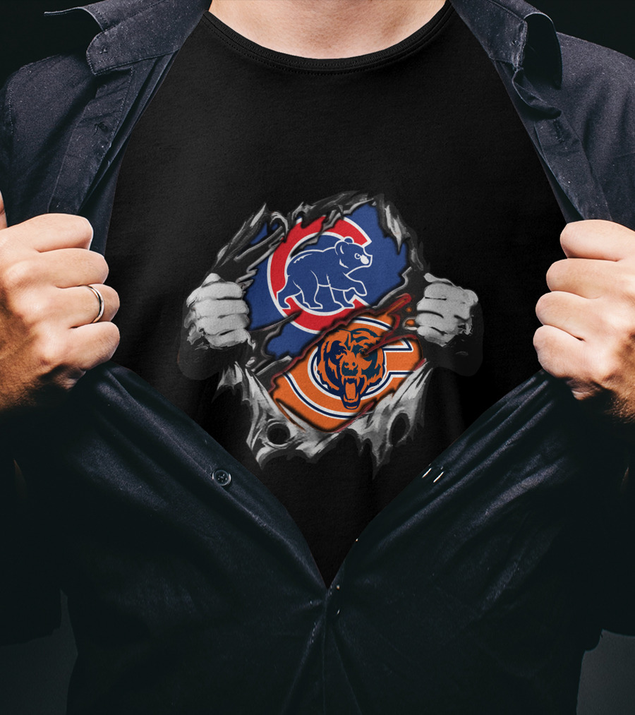 Chicago Bears Cubs Mlb Nfl Collaboration T-Shirt