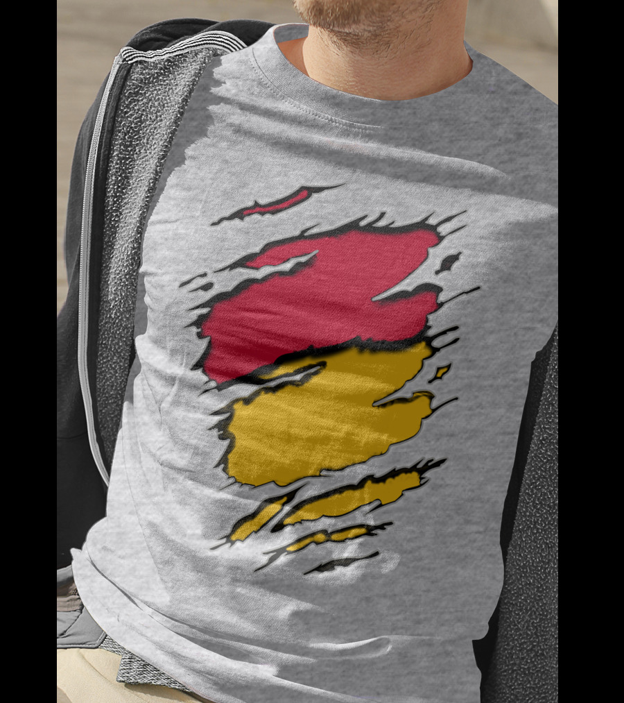 5Stee Red And Yellow Scratch Marks T-Shirt