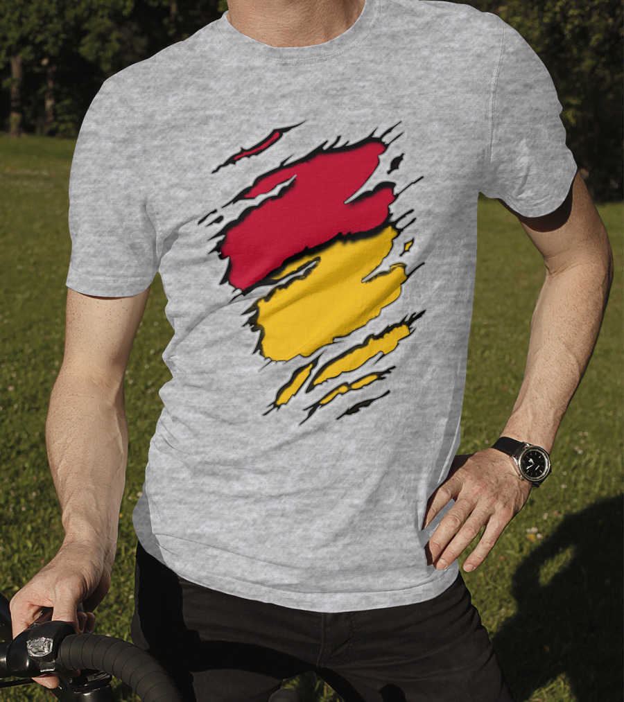 5Stee Red And Yellow Scratch Marks T-Shirt
