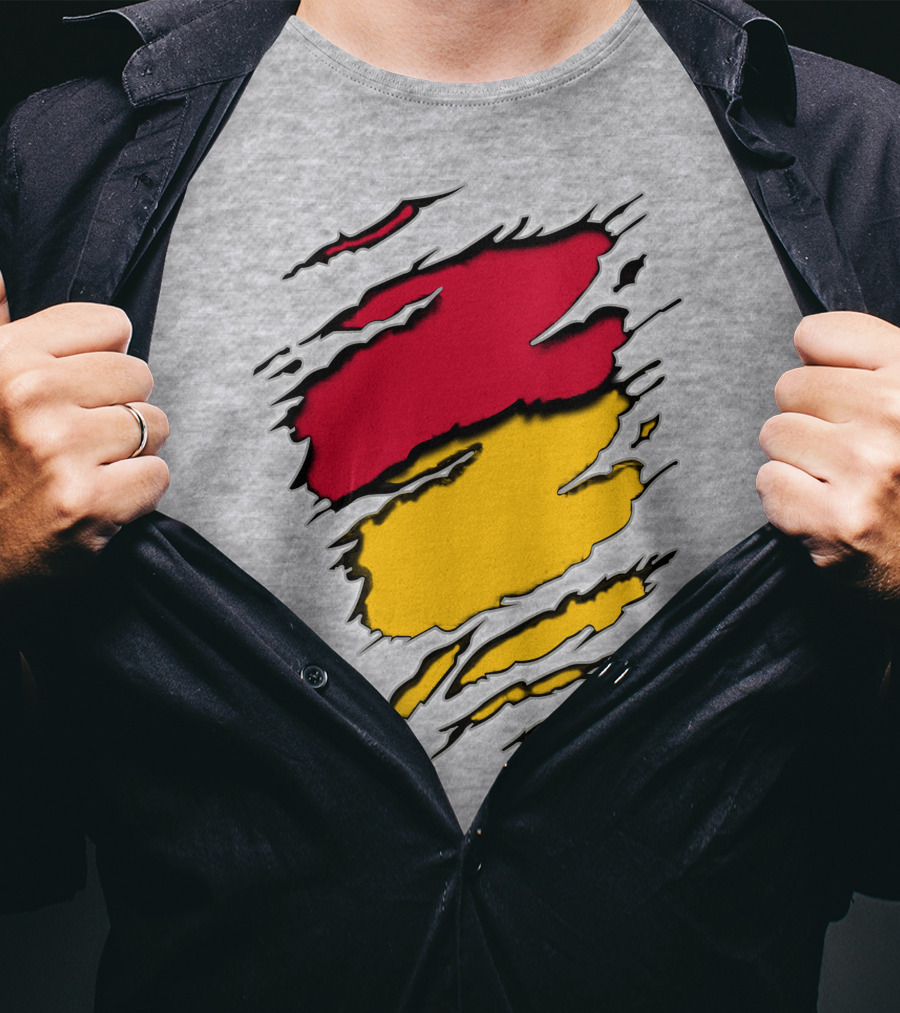 5Stee Red And Yellow Scratch Marks T-Shirt