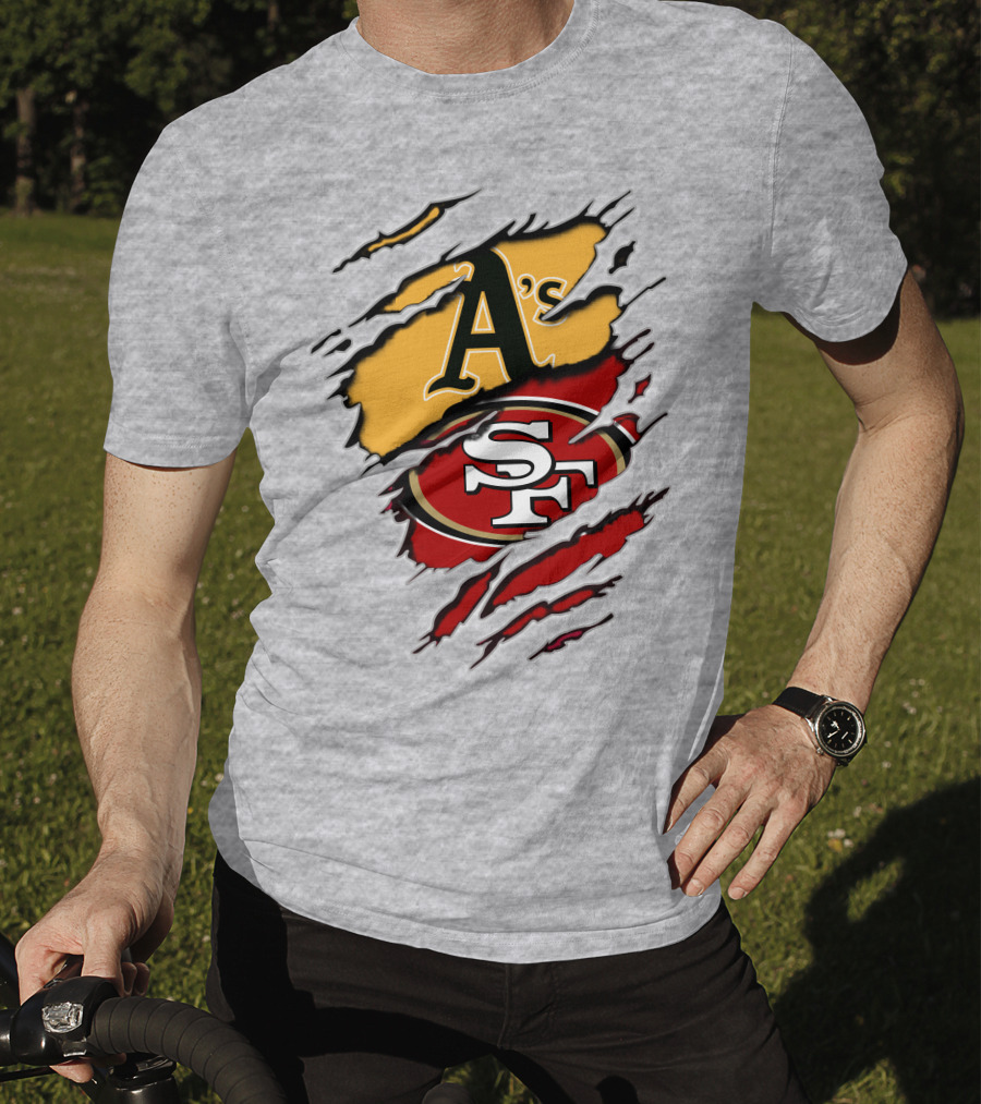 San Francisco 49ers Athletics A's Collaboration T-Shirt