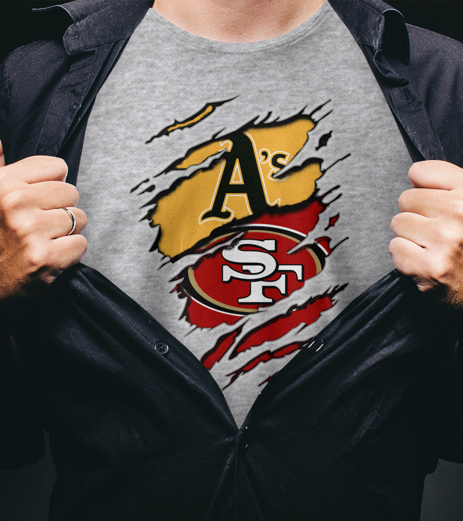San Francisco 49ers Athletics A's Collaboration T-Shirt