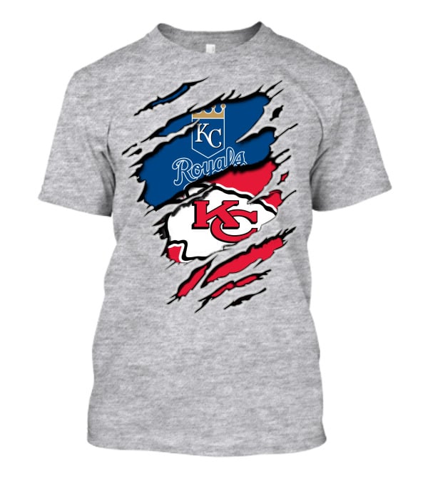 KC Royals KC Chiefs Torn Claw Marks T-Shirt