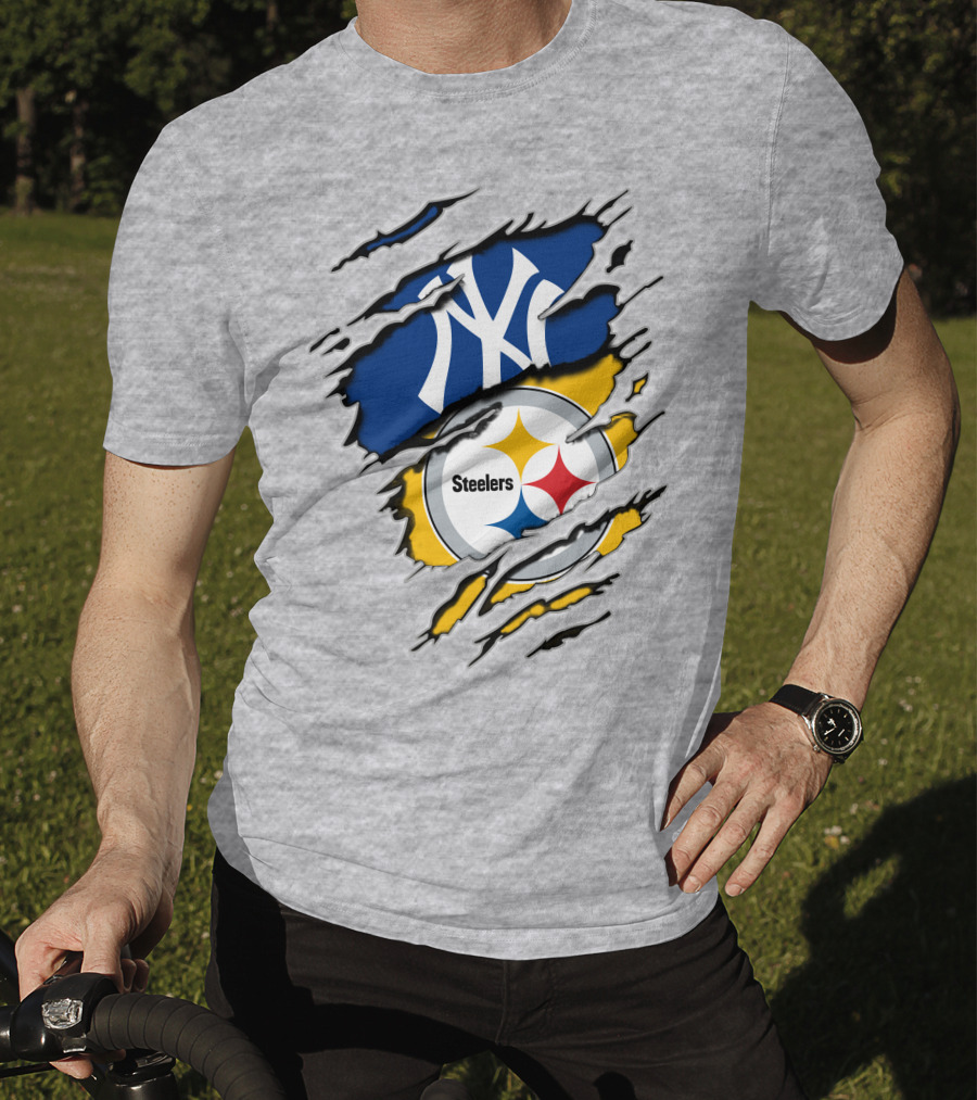 Steelers Yankees Torn Layered T-Shirt
