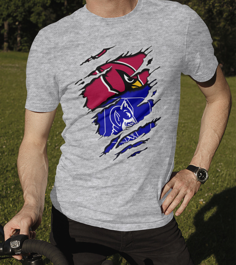 Cardinals And Duke Blue Devils Split T-Shirt