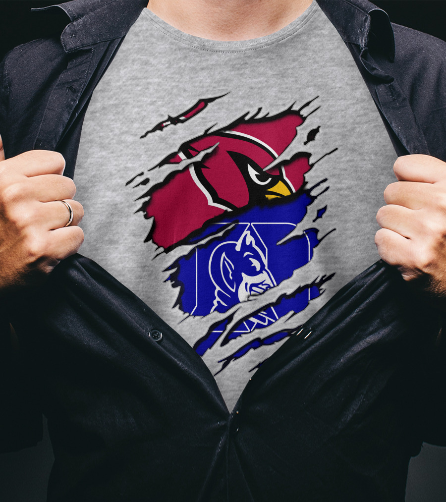Cardinals And Duke Blue Devils Split T-Shirt