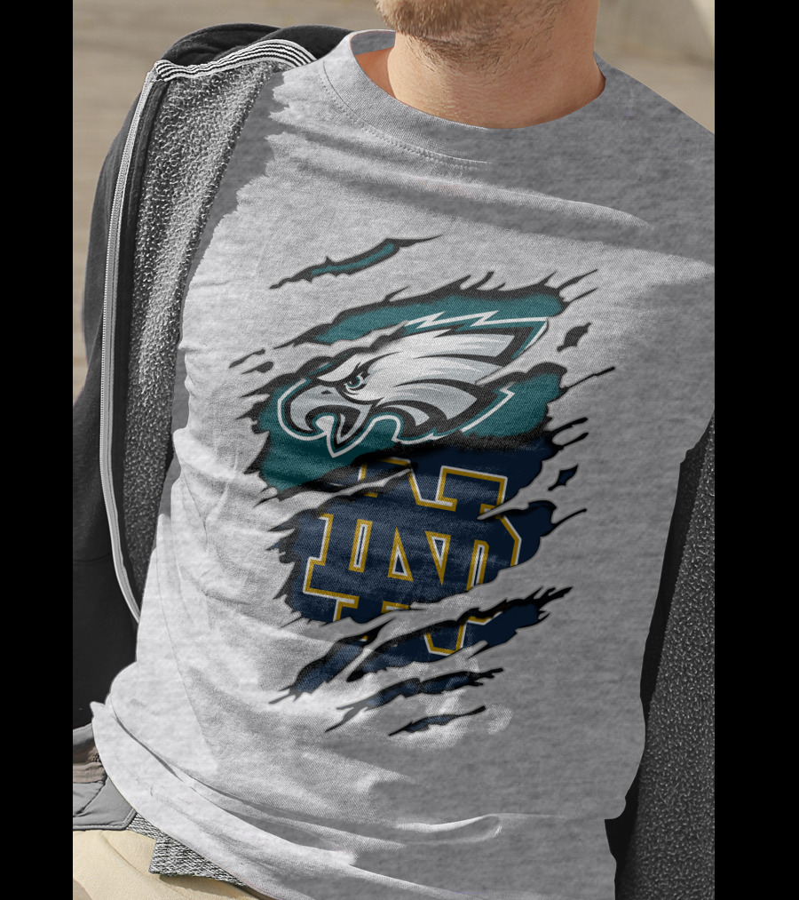 Philadelphia Eagles Notre Dame Fighting Irish Fan Spirit T-Shirt
