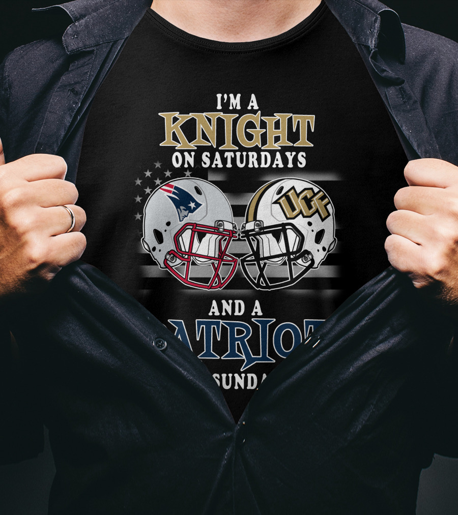 I'm A Knight On Saturdays And A Patriot On Sundays UCF Football Helmet T-Shirt