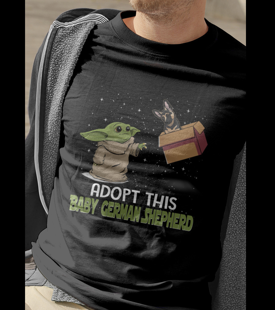 Adopt This Baby Yoda German Shepherd T-Shirt