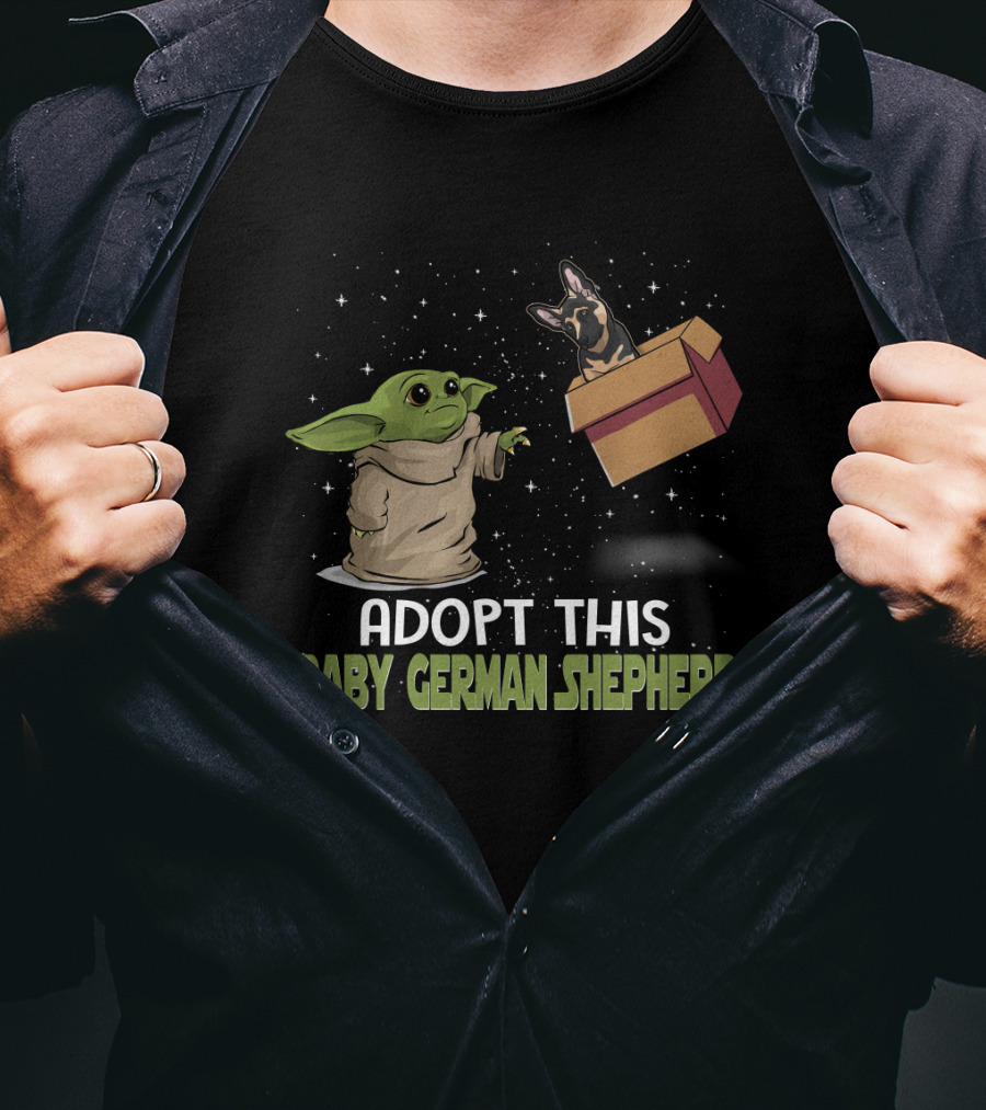 Adopt This Baby Yoda German Shepherd T-Shirt