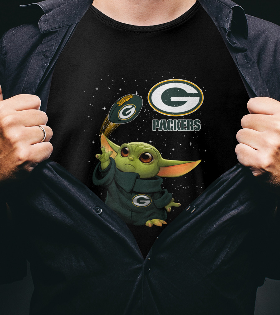 Baby Yoda Green Bay Packers Football Force G Packers T-Shirt