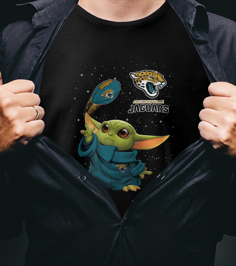 Baby Yoda Jacksonville Jaguars Star Wars Football Fan T-Shirt