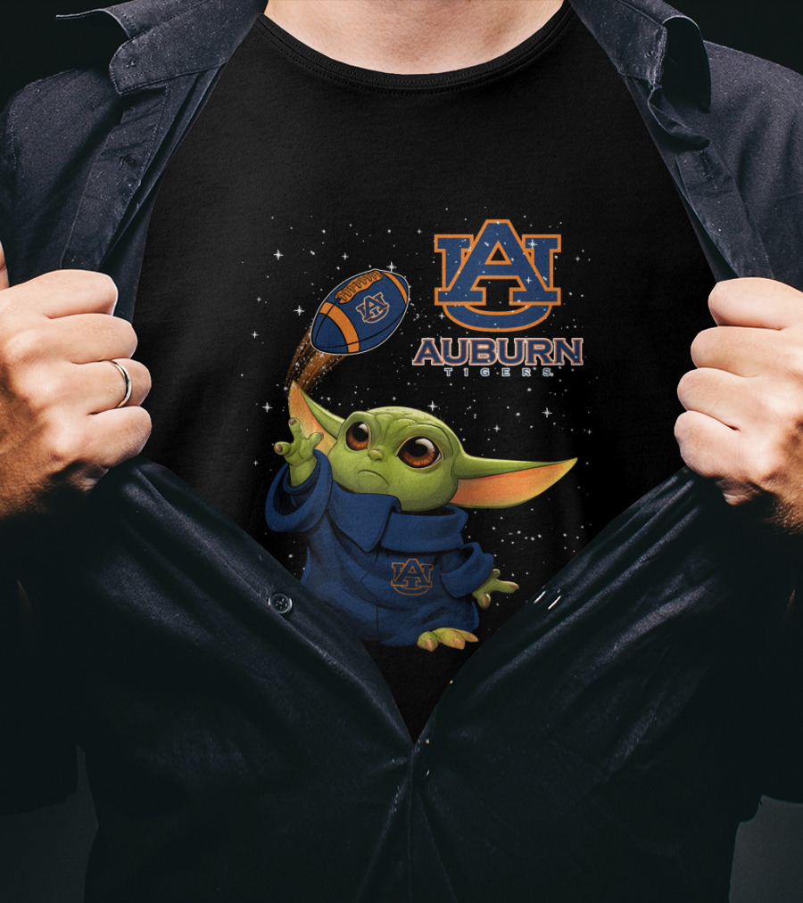 Baby Yoda Auburn Tigers Football Auburn University T-Shirt