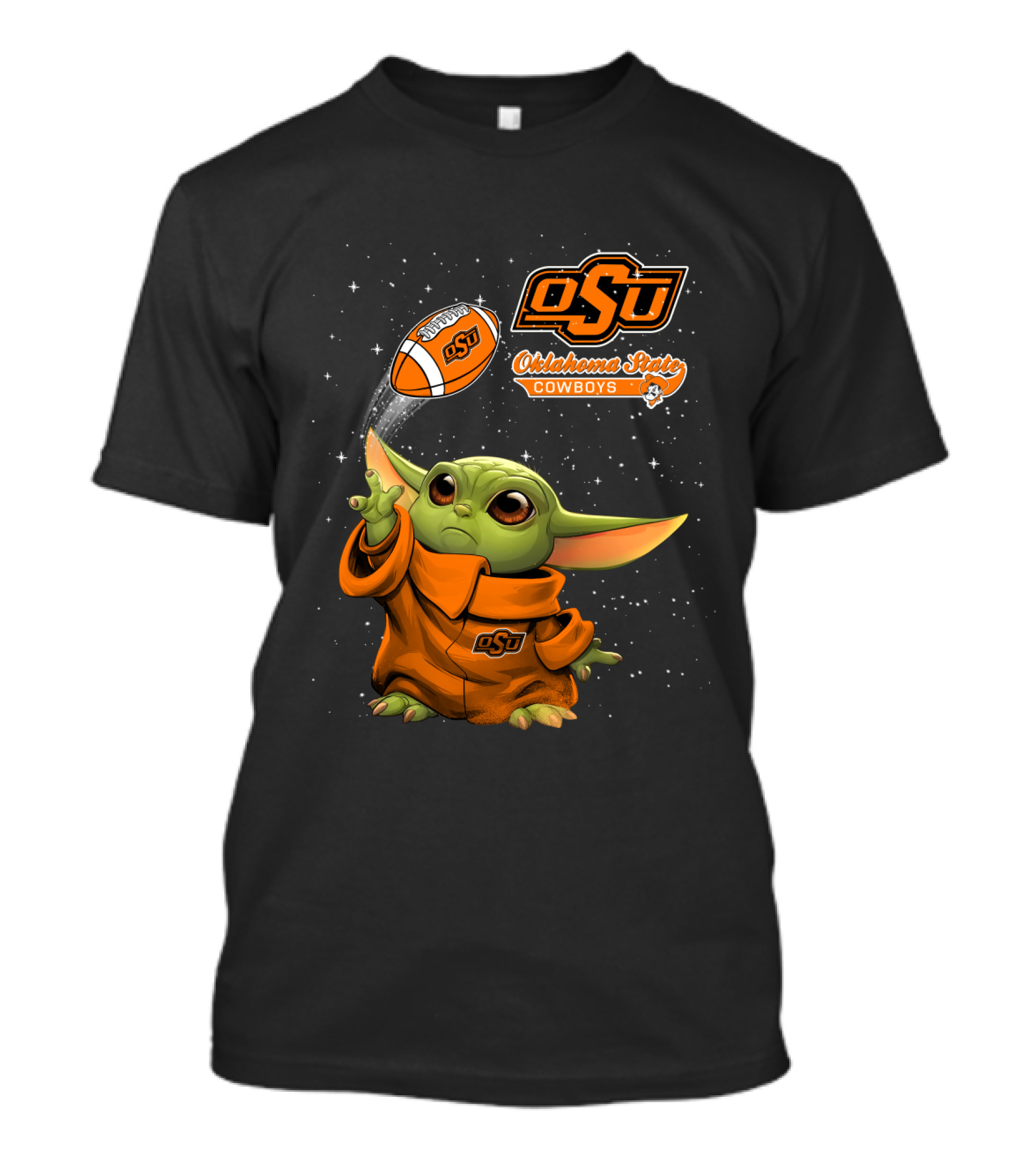 OSU Baby Yoda Oklahoma State Cowboys Football T-Shirt