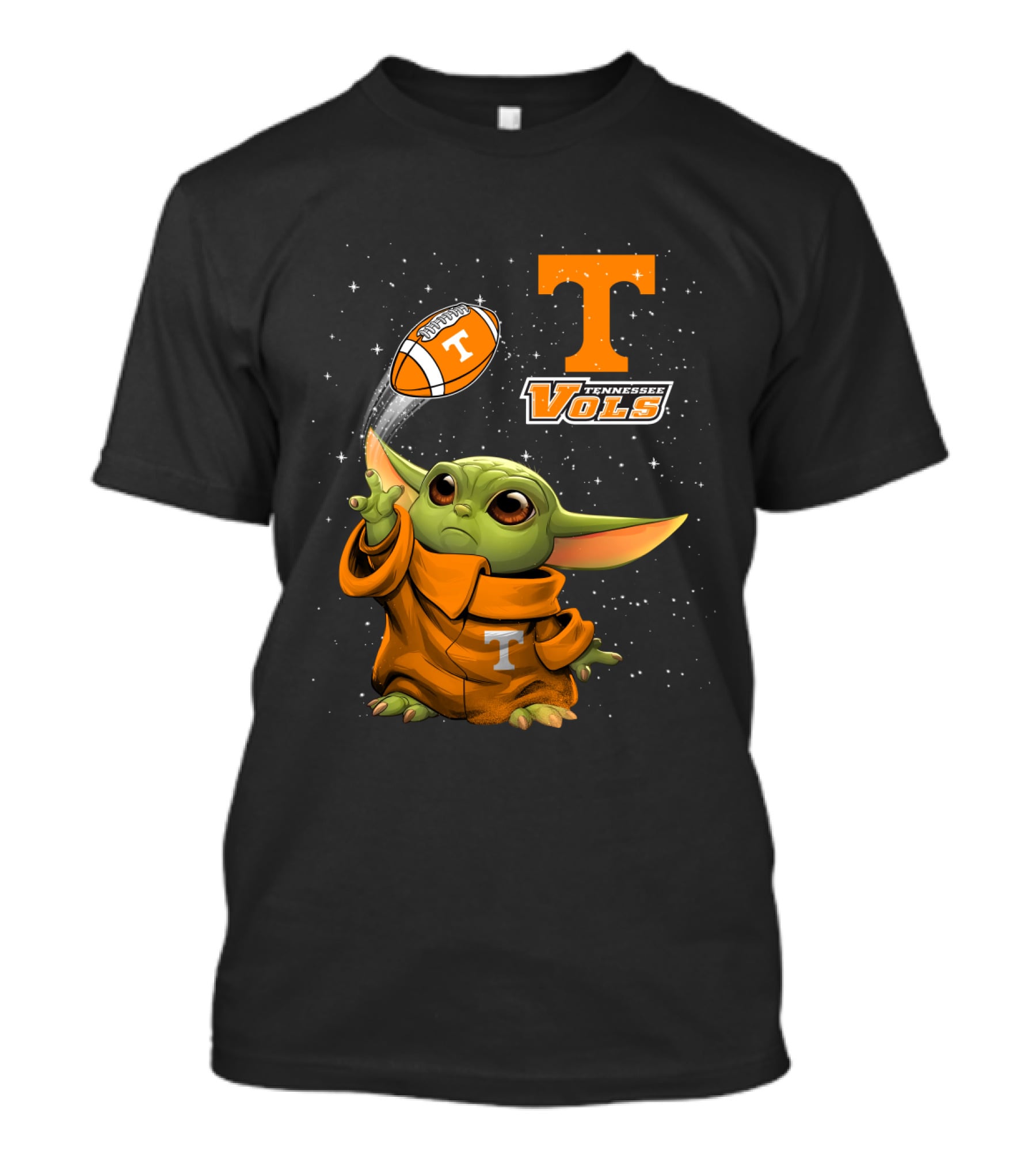 Baby Yoda Tennessee Vols Football Lovers T-Shirt