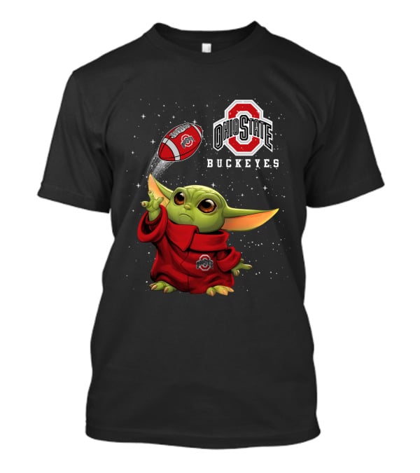 Baby Yoda Ohio State Buckeyes Football Fan Gear T-Shirt