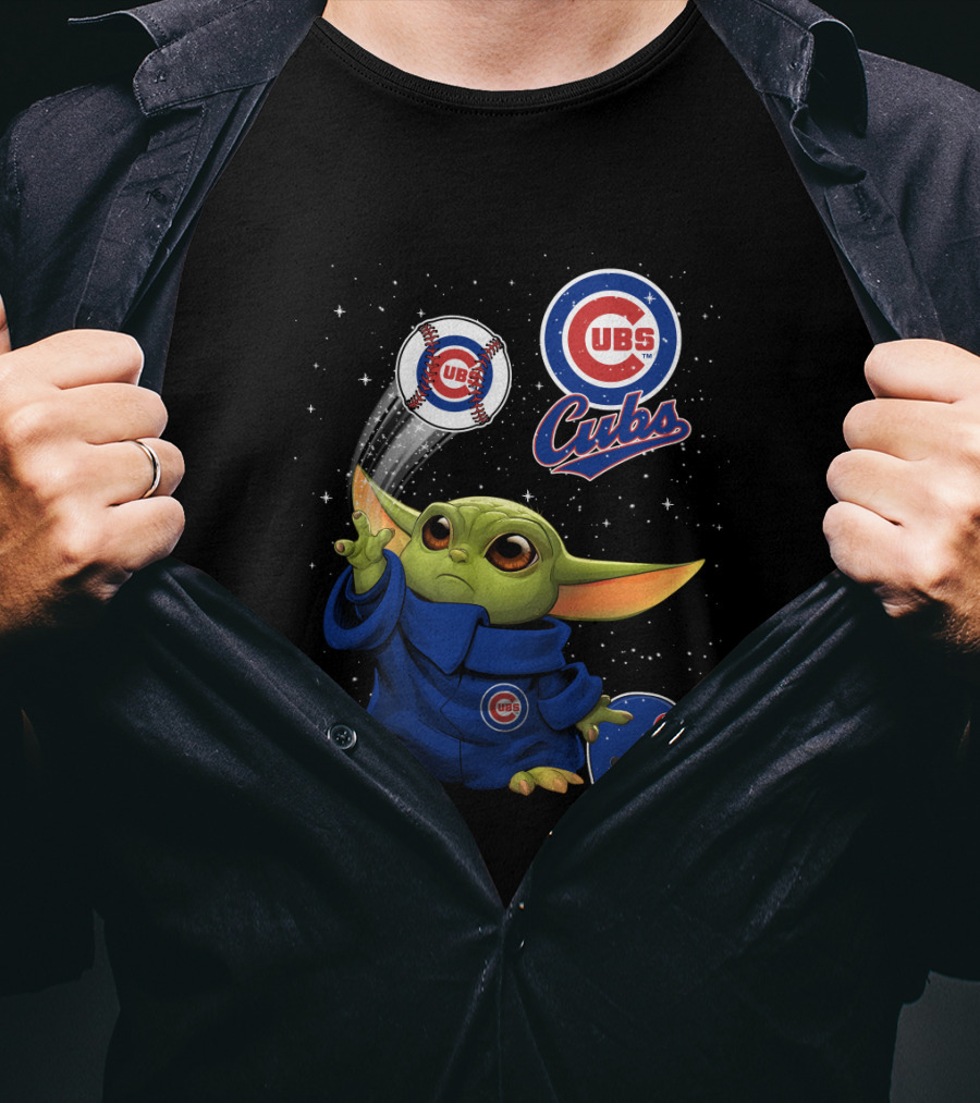 Cubs Baby Yoda Star Wars Chicago Baseball Magic T-Shirt