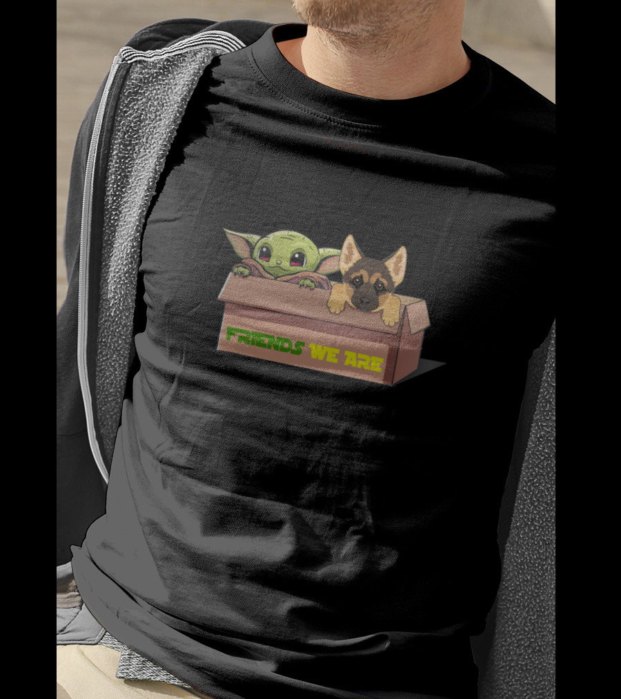Baby Yoda Friends We Are German Shepherd Box T-Shirt